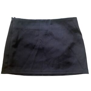 Mini Black Zip Up Skirt